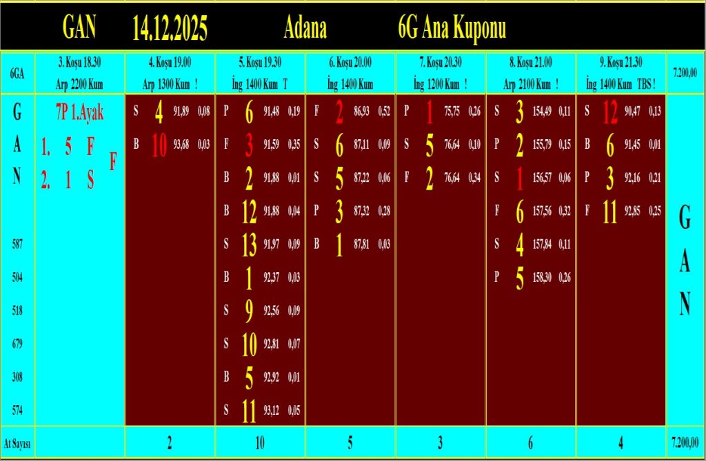 Adana GAN analiz çıktısı