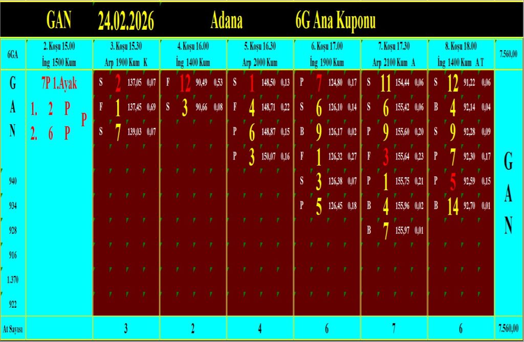 Adana GAN analiz çıktısı